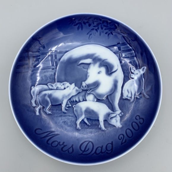 2003 Bing and Grondahl Mother’s Day Plate Sow with Piglets Finn Clausen Pigs Ltd - Picture 3 of 7
